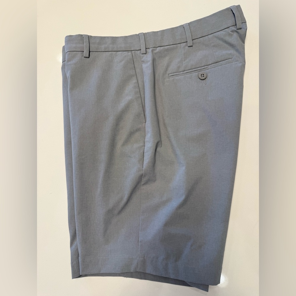 Peter Millar Light Gray Surge Performance Flat Front Shorts - Picture 7 of 8